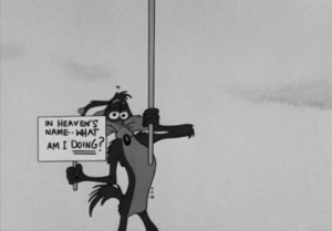 Wile E. Coyote in heaven's name what am I doing Wile E. Coyote in heaven's name what am I doing_cursos de programación iPhone