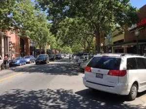University Avenue, Palo Alto downtown, California.