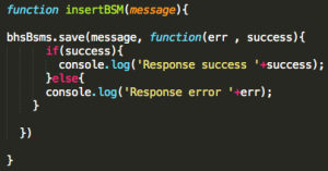Inserción del mensaje BSM en la colección de MongoDB Bsm en MongoDB