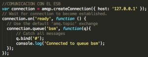 Conectando a la cola de BSM para comunicar con el BHS Conectando a RabbitMQ