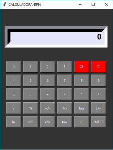 calculadora RPN con Python y Tkinter