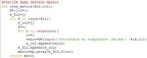 calculadora de matrices con numpy