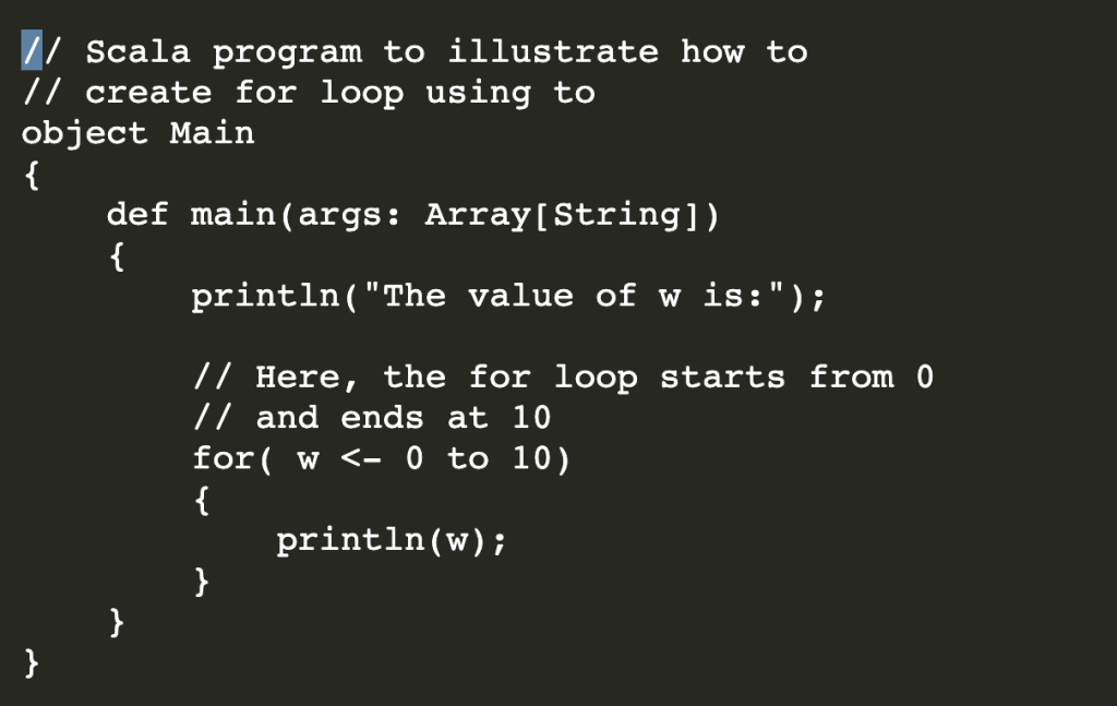 ¿Qué es y cómo se usa for loops en Scala? 2 for loops en scala