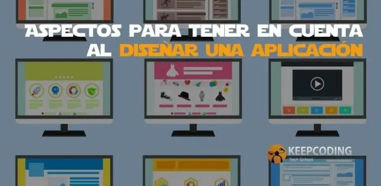 Aspectos para tener en cuenta al diseñar una aplicación