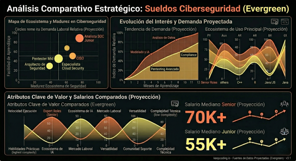 Cuánto gana un experto en ciberseguridad en España: rangos por experiencia, roles y cómo subir tu salario 1 Sueldo de un especialista en Ciberseguridad