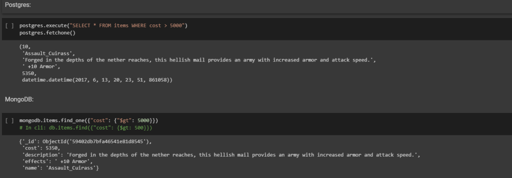 Query en bases de datos SQL y NoSQL 4 Query en bases de datos SQL y NoSQL