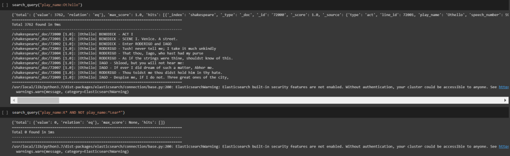 tipos de búsqueda en ElasticSearch