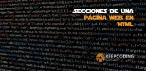 Secciones de una página web en HTML