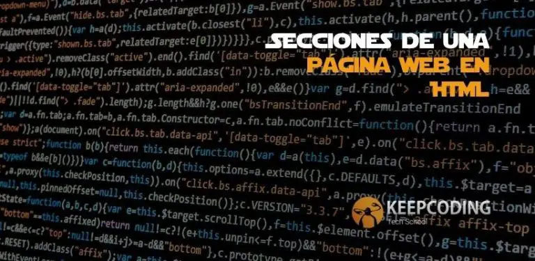 Secciones de una página web en HTML