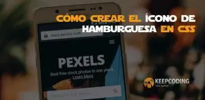 cómo crear el icono de hamburguesa en CSS
