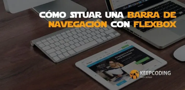 cómo situar una barra de navegación con flexbox