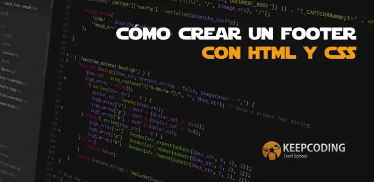 crear un footer con html y css