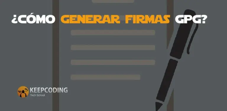Cómo generar firmas GPG