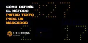 Cómo definir el método pintar texto para un marcador