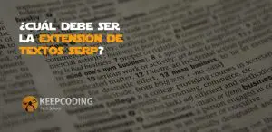 cuál debe ser la extensión de textos serp