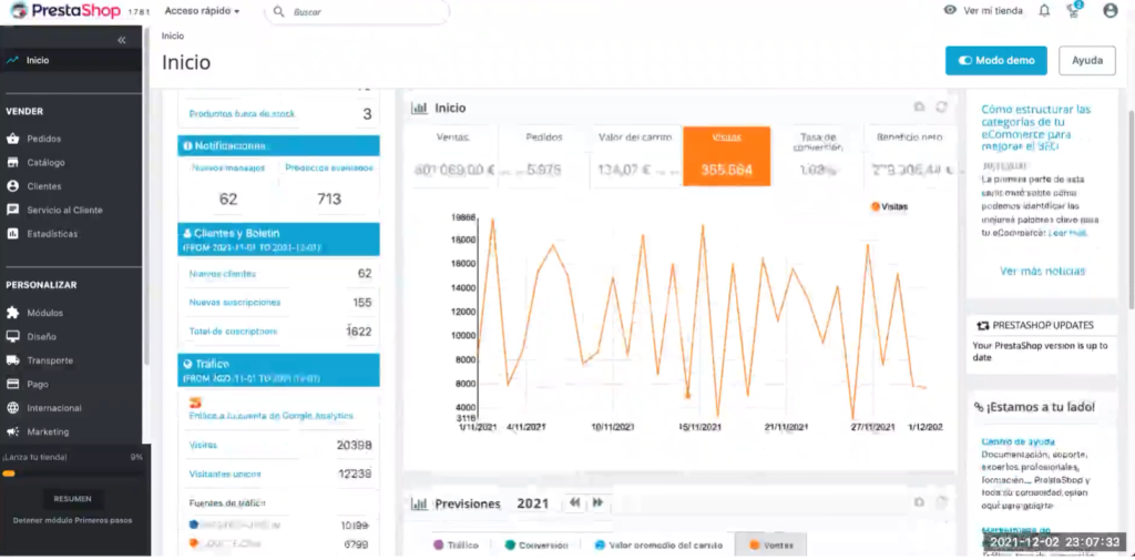 Herramientas de tráfico en eCommerce 1 tráfico en prestashop