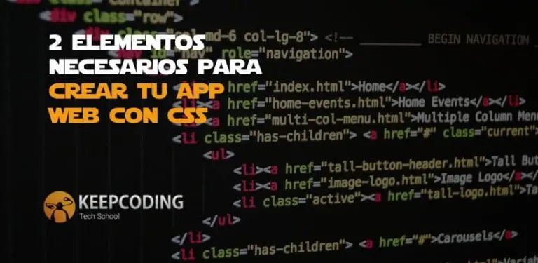 elementos necesarios para crear tu app web con CSS