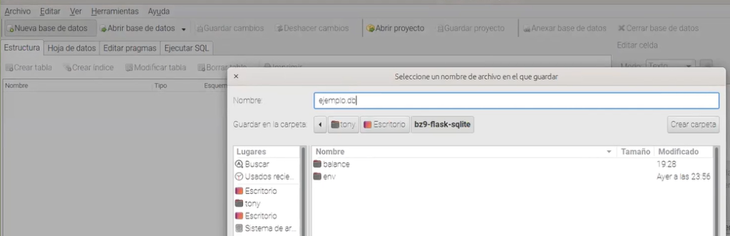 ¿Cómo crear una tabla de movimientos en SQLite browser? 2 tabla de movimientos en sqlite browser
