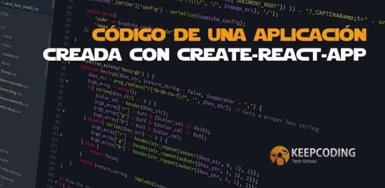 Código de una aplicación creada con create-react-app