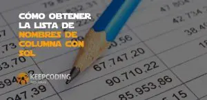 obtener la lista de nombres de columna con SQL
