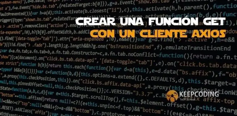 Crear una función get con un cliente Axios