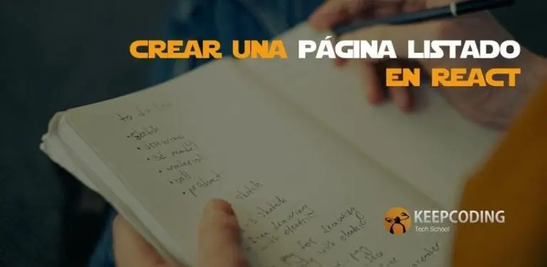 Crear una página listado en React