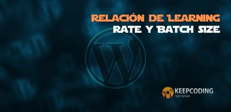 Relación de Learning rate y Batch size
