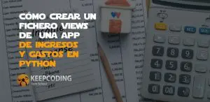 views de una app de ingresos y gastos en Python