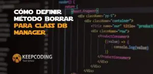 definir el método borrar para class DBManager