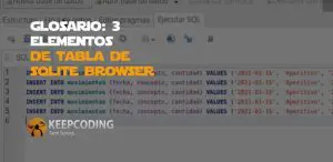 elementos de SQLite Browser