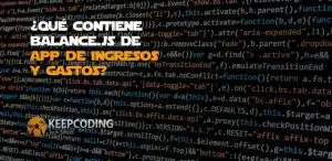 Qué contiene balance.js de app de ingresos y gastos