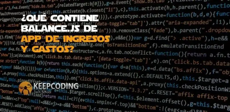 Qué contiene balance.js de app de ingresos y gastos