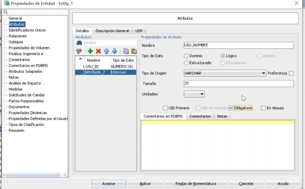 Crear una entidad en un modelo lógico de datos 7 entidad en un modelo lógico de datos: paso 5