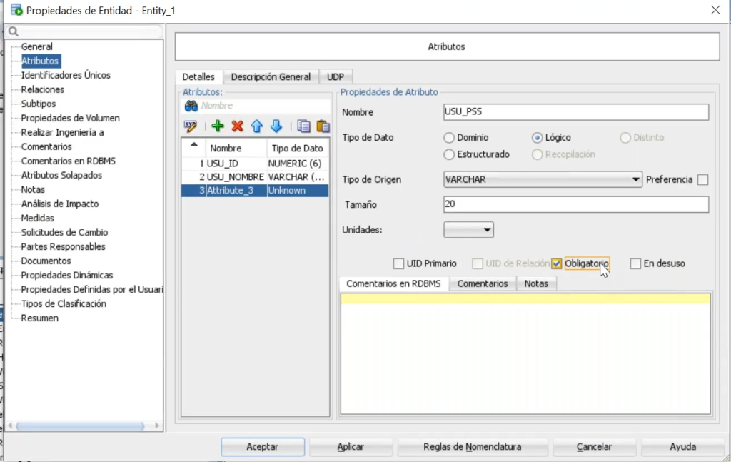 Crear una entidad en un modelo lógico de datos 8 entidad en un modelo lógico de datos: paso 6