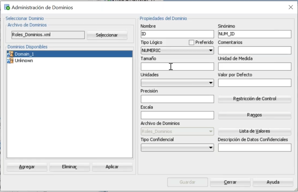 Crear un dominio en un modelo lógico de datos 5 dominio en un modelo lógico de datos: paso 5