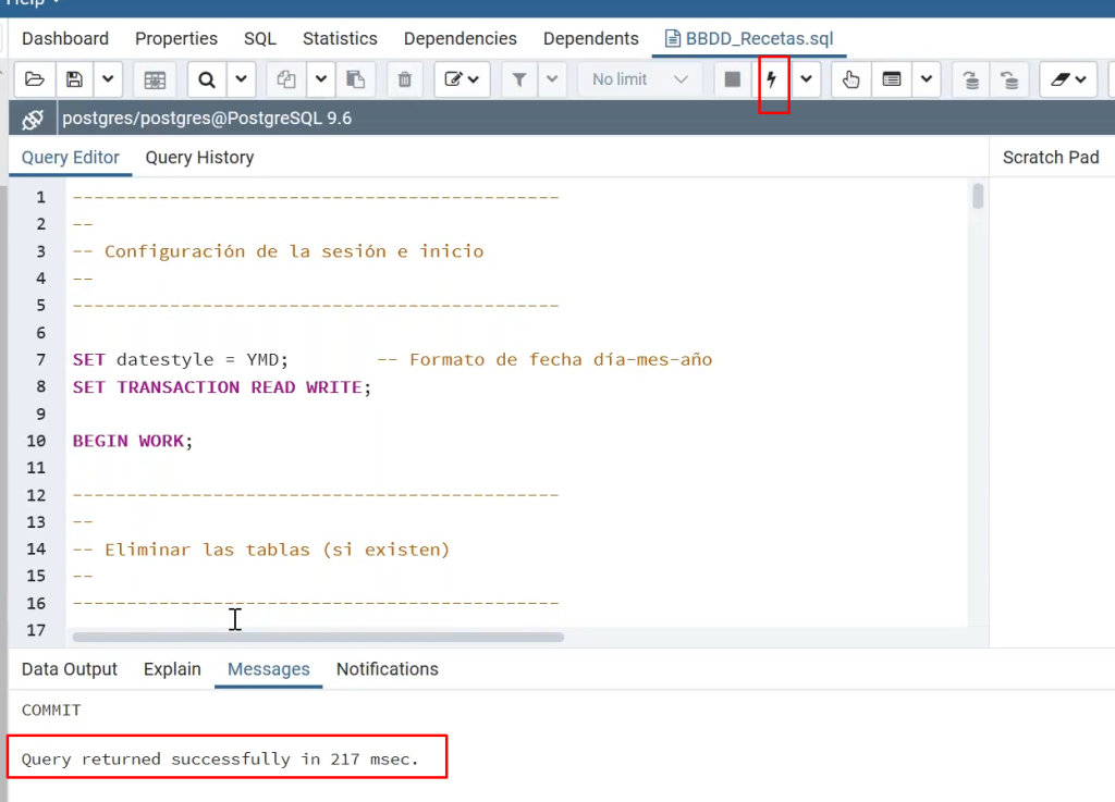 Crear un modelo físico de una base de datos heredada 3 modelo físico de una base de datos heredada: paso 3
