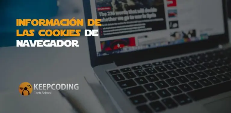 información de las cookies de navegador