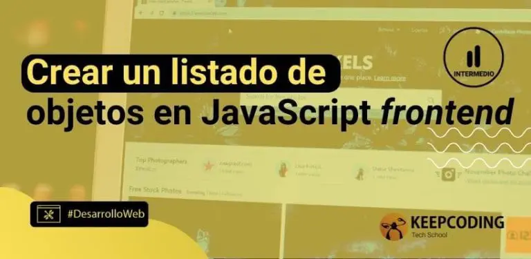 Crear un listado de objetos en JavaScript frontend