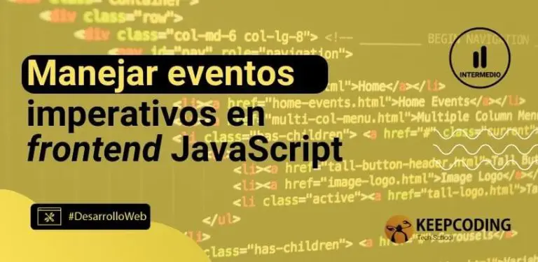 Manejar eventos imperativos en frontend JavaScript