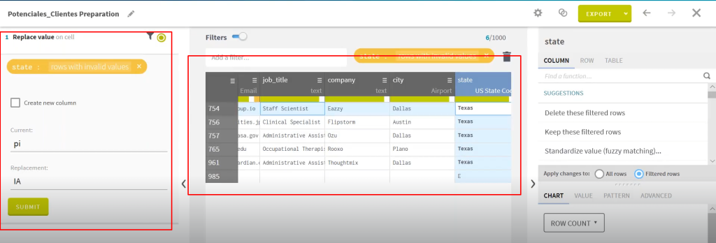 Organizar y depurar información en Talend 3 depurar información en Talend: paso 3
