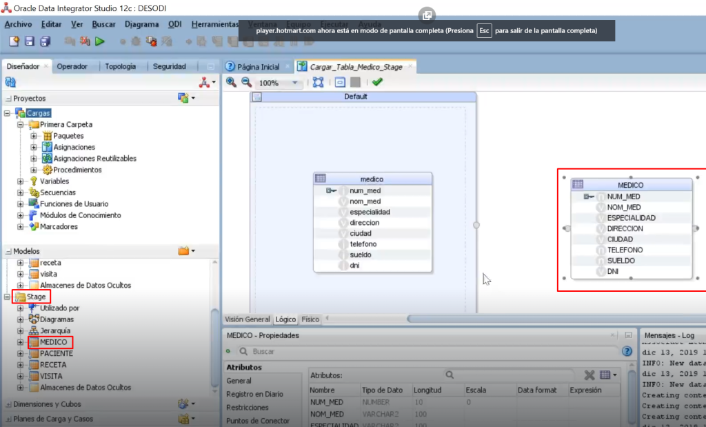 Crear una asignación en ODI 6 asignación en ODI: paso 6