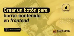 crear un botón para borrar contenido en frontend