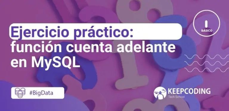 función cuenta adelante en MySQL