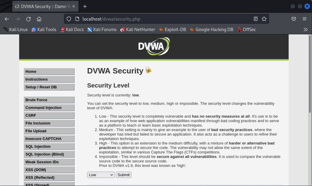 XSS persistente en DVWA 2 XSS persistente en DVWA