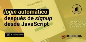 login automático después de signup desde JavaScript
