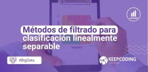 filtrado para clasificación linealmente separable