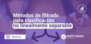 filtrado para clasificación no linealmente separable