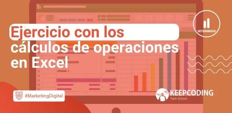 Ejercicio con los cálculos de operaciones en Excel