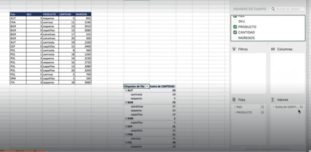 ¿Cómo generar una tabla dinámica en Excel? 4 cómo generar una tabla dinámica