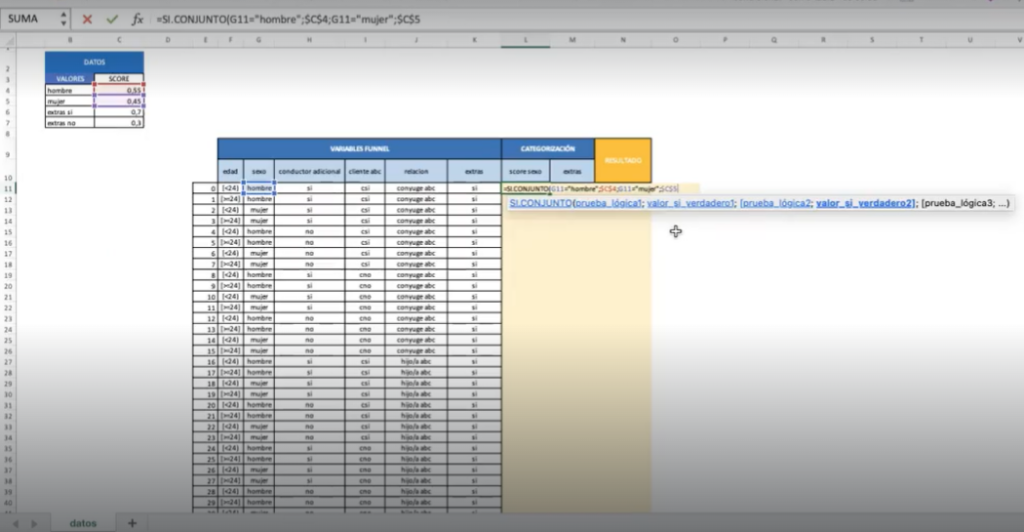 Ejercicio de categorización en Excel 2 Ejercicio de categorización en Excel